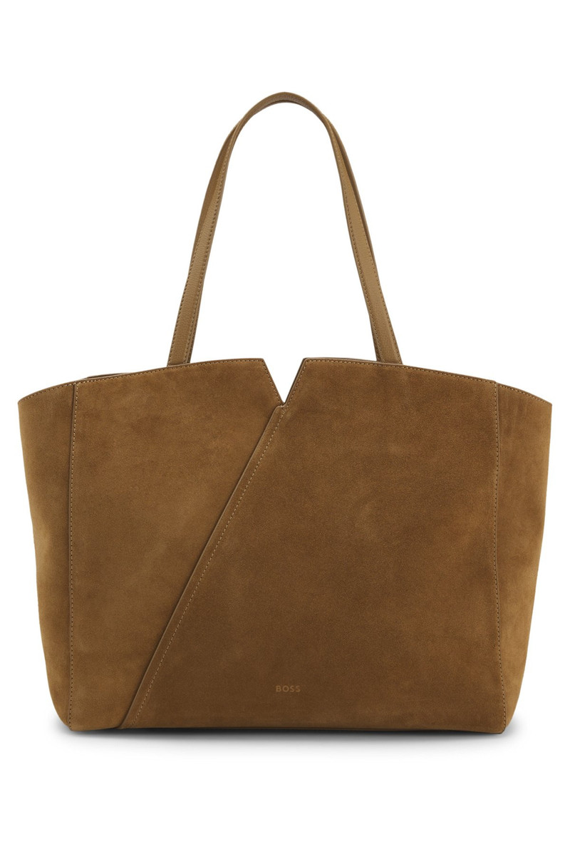 BOSS REVERS TOTE BAG IN SUEDE WITH BELT DETAIL 1