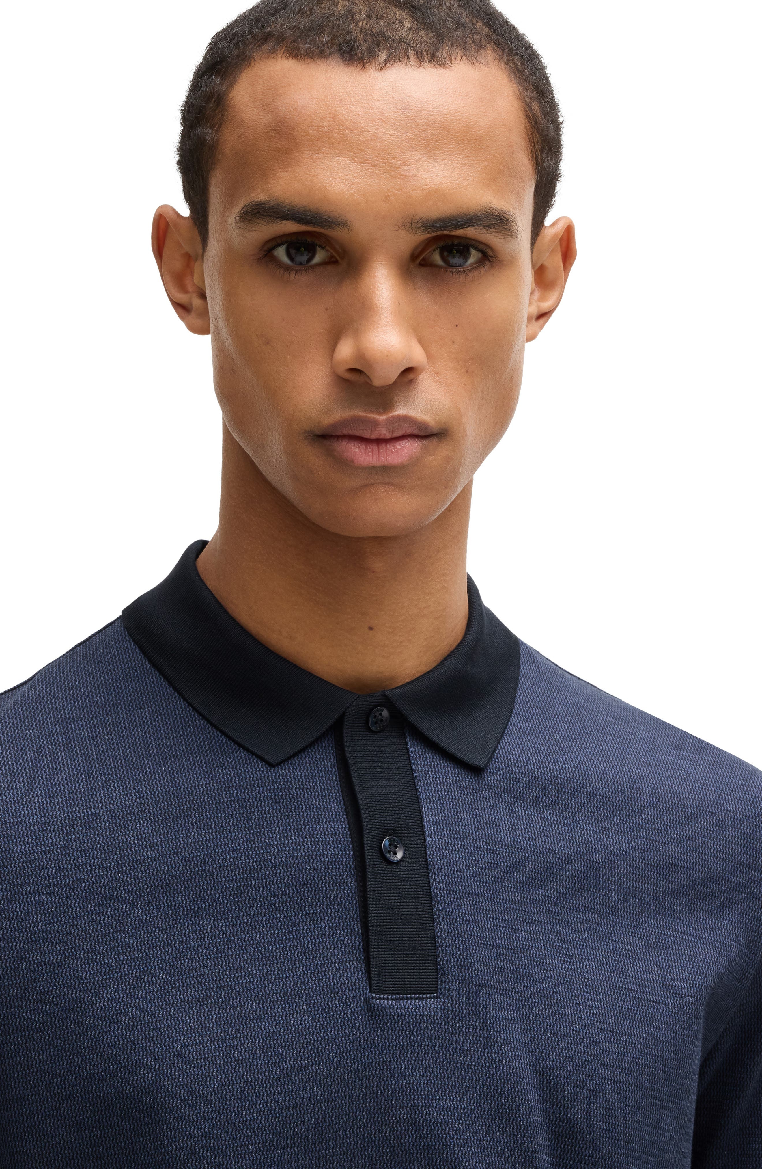BOSS Parlay Cotton Piqué Polo in Dark Blue at Nordstrom - 3
