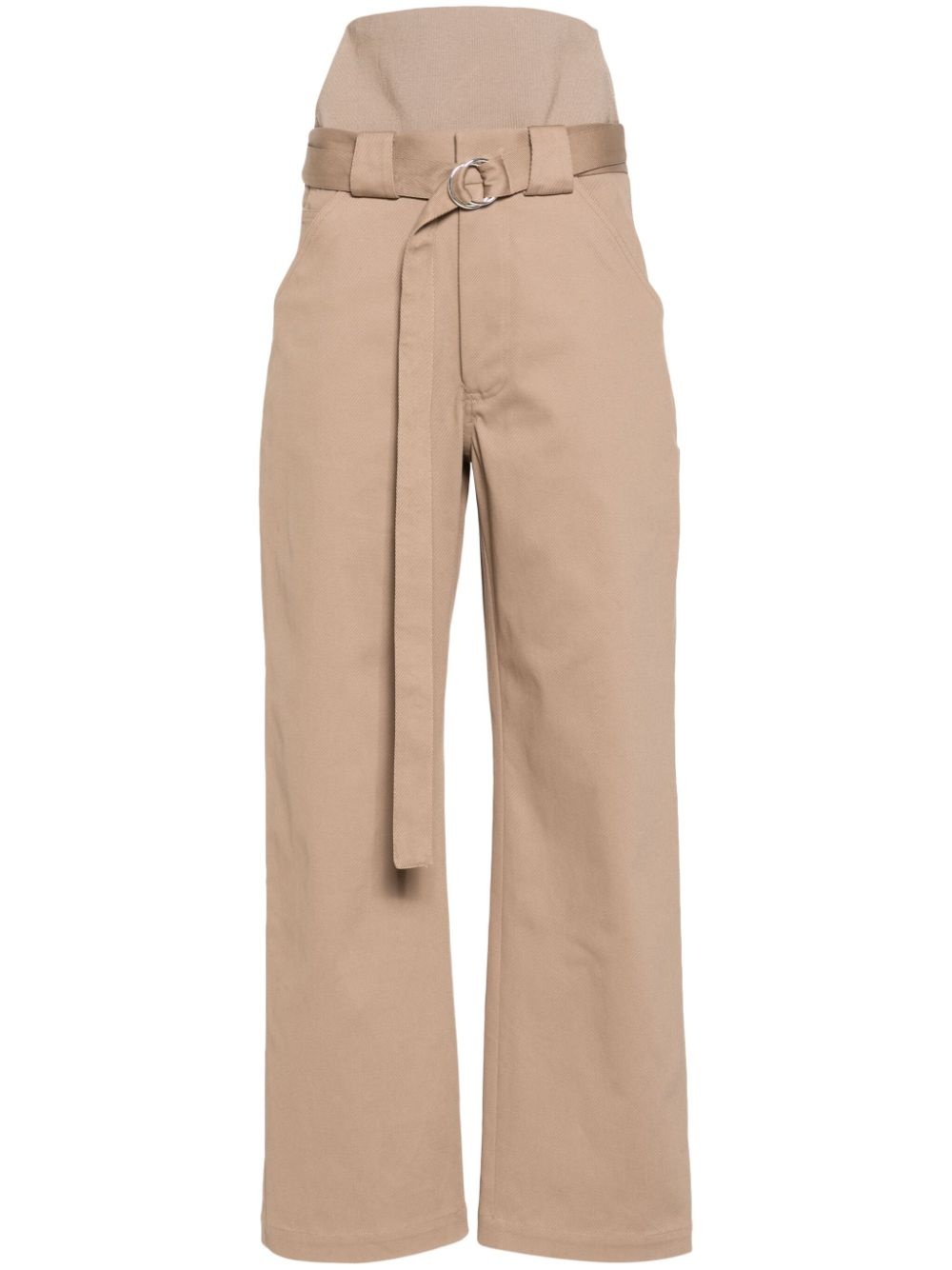 knit band cargo trousers - 1
