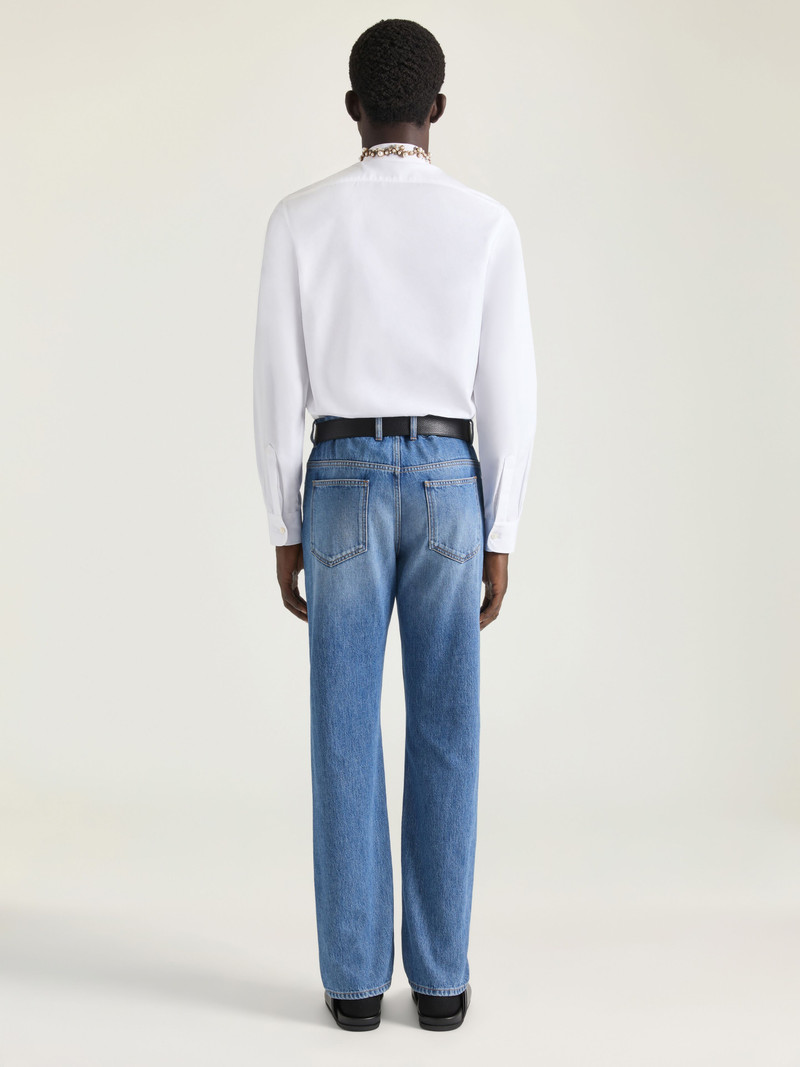 SLIM FIT SHIRT IN POPLIN WITH EMBROIDERED PEARLS 3