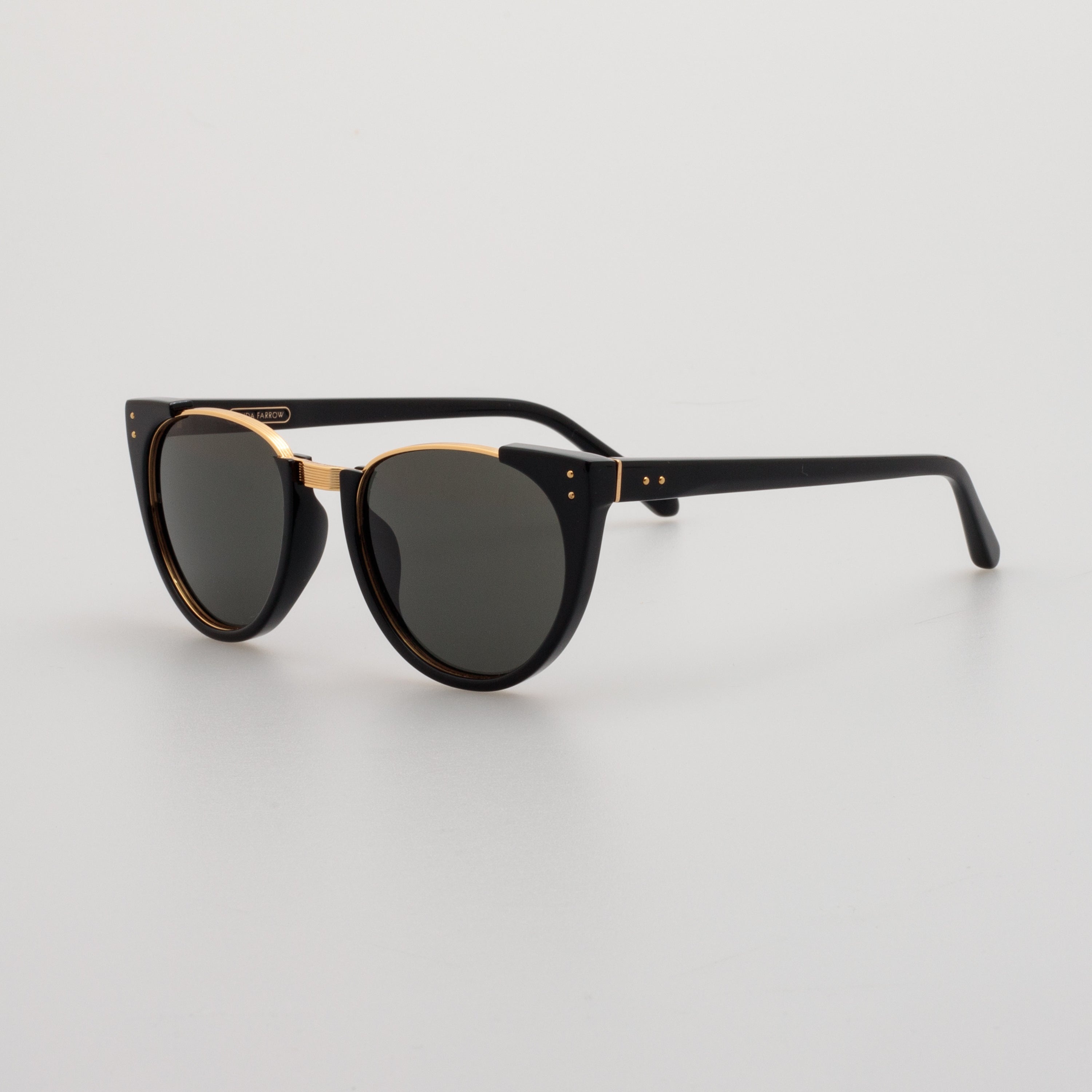 Iris Oval Sunglasses in Black - 3