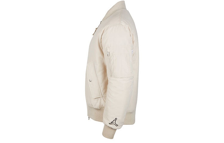 Men's Air Jordan Essentials Ma-1 Reversible Aviator Woven logo Padded Clothes Lime Grey Jacket DA979 - 6