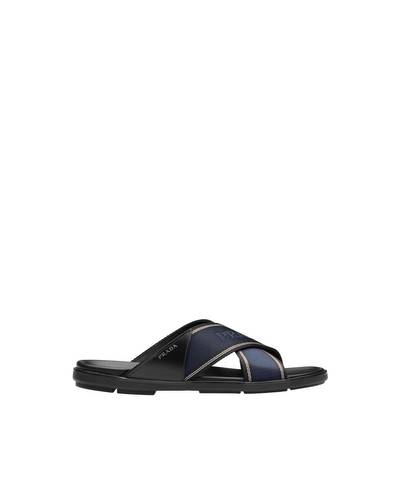 Prada Leather and nylon sandals outlook