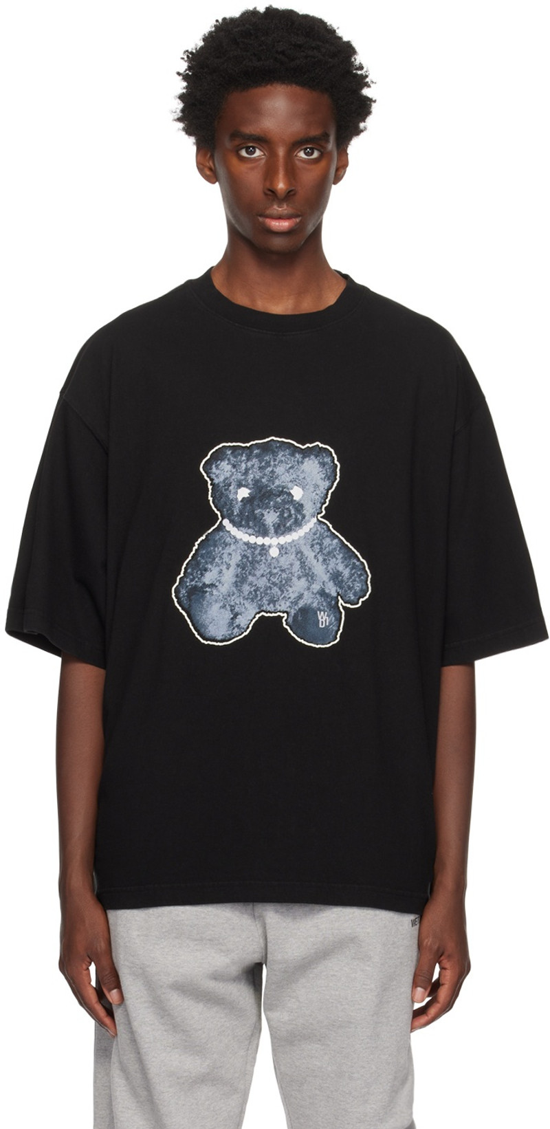 We11done Black Glow-In-The-Dark T-Shirt outlook