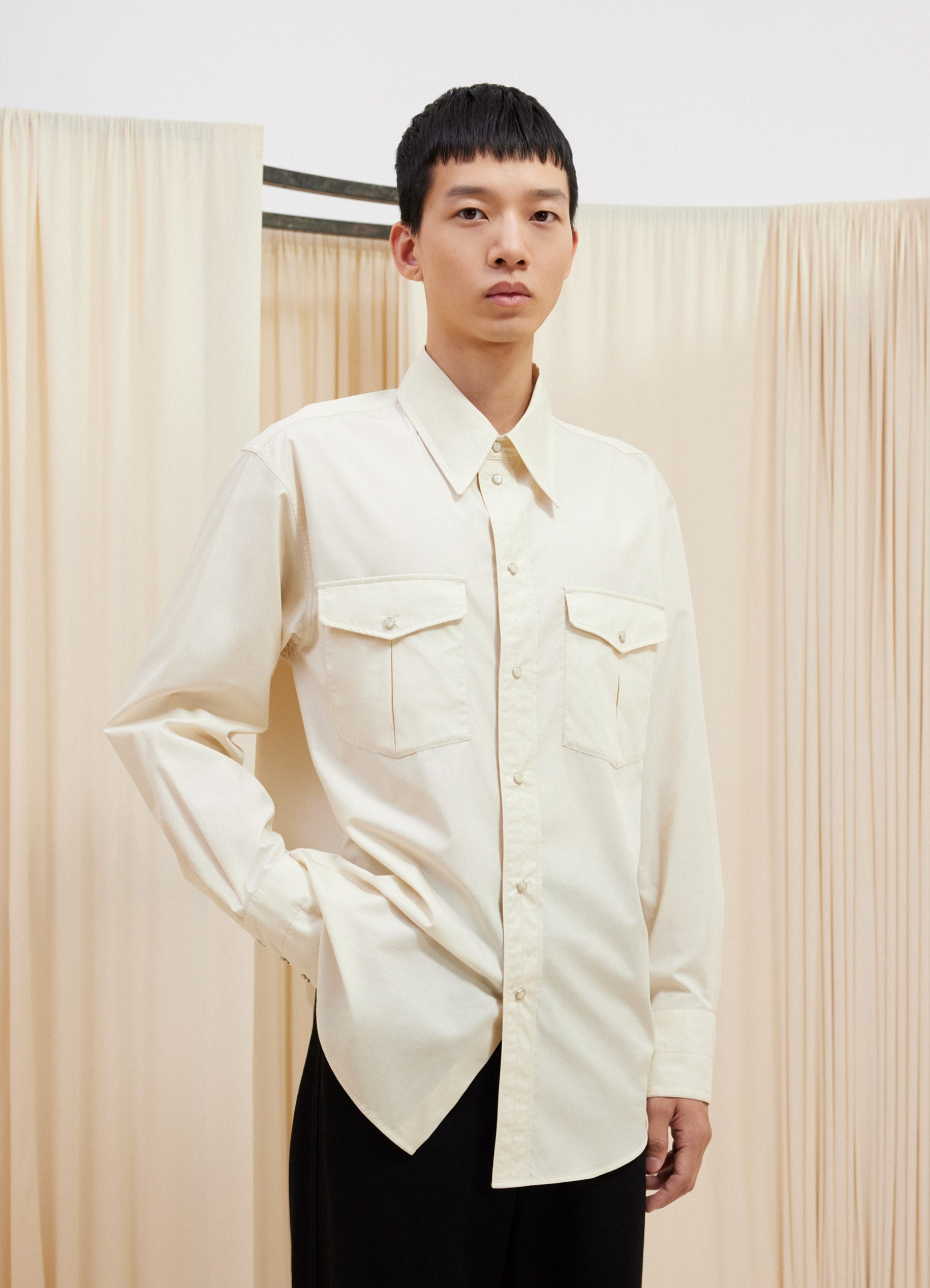 トップス LEMAIRE Relaxed Western Cotton Shirt LEMAIRE Relaxed Western Cotton Shirt