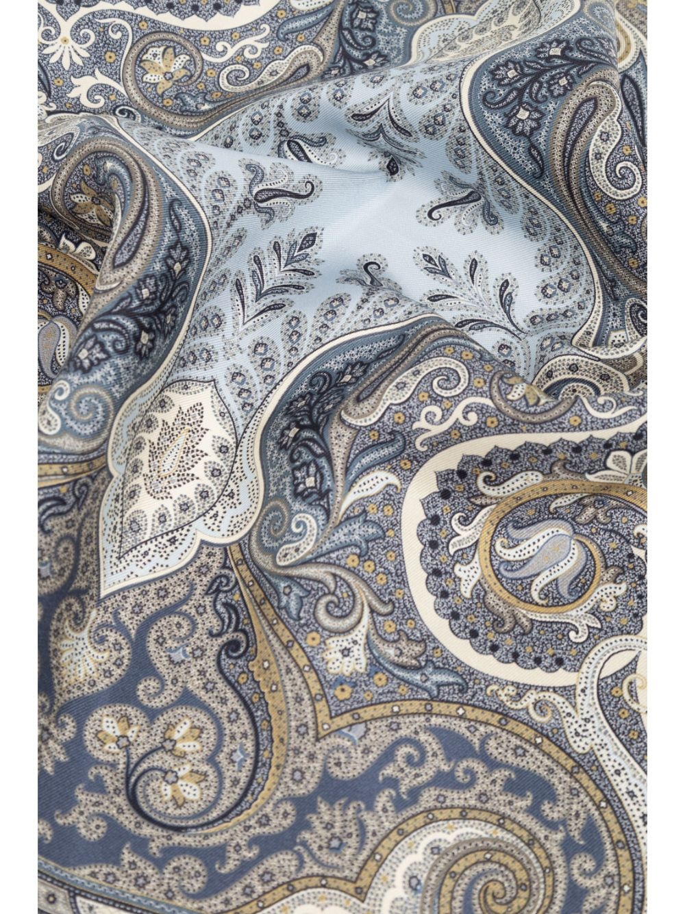 paisley-print silk pocket square - 3