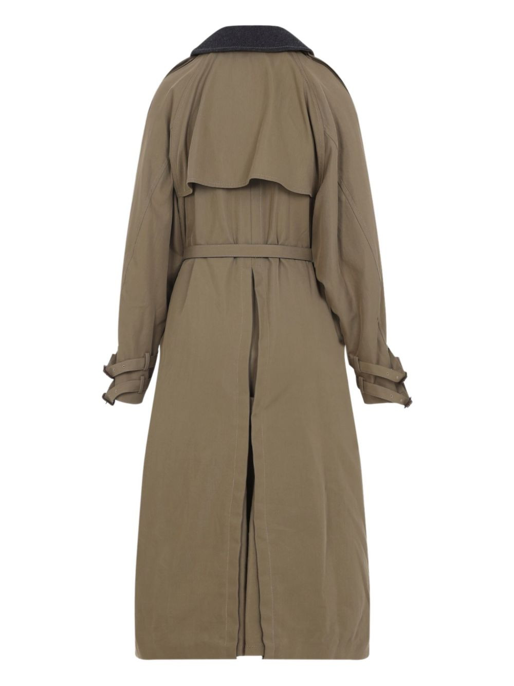 double-breasted belted trench coat - 2