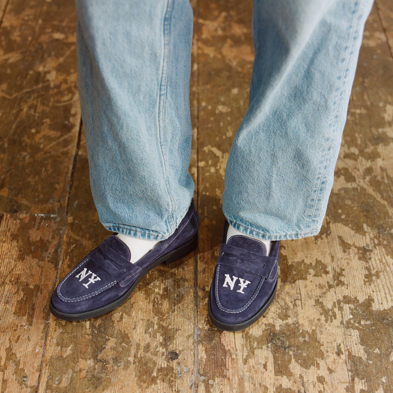 Wilde NY Navy Suede Penny Loafer - Women's 8
