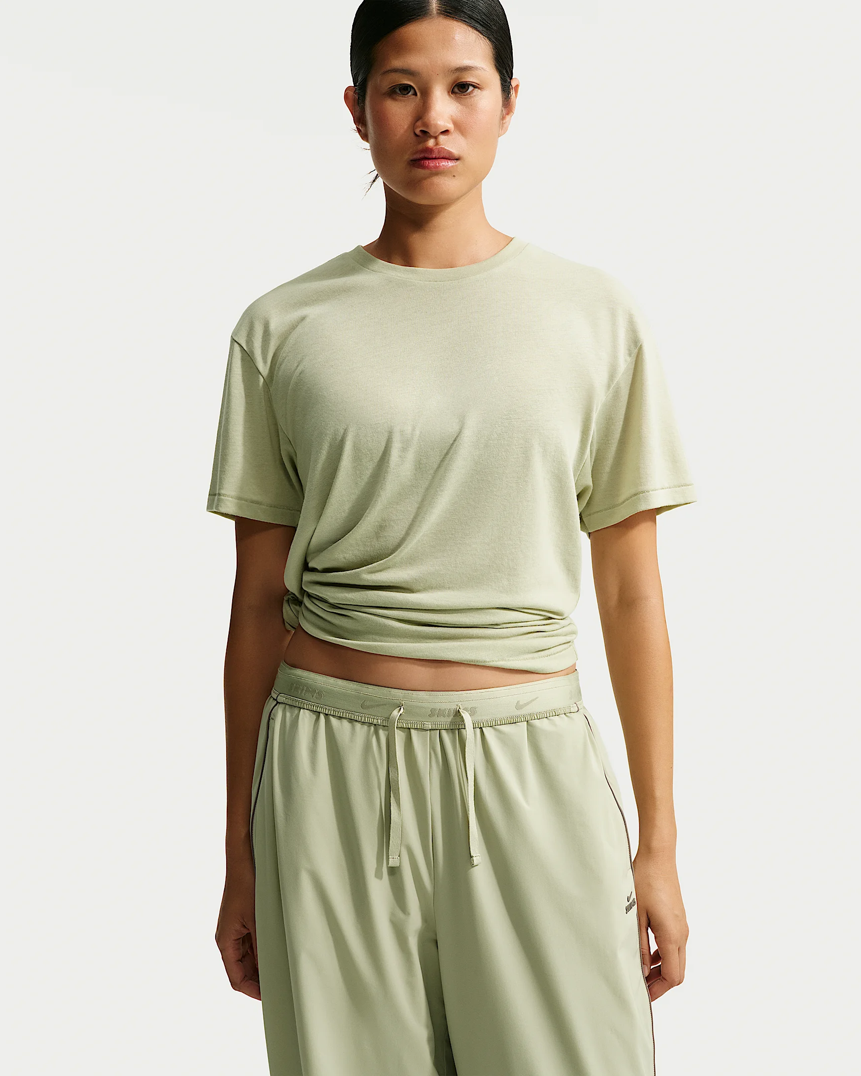 NikeSKIMS Performance Cotton Blend Women's Oversized Short-Sleeve Top - 1