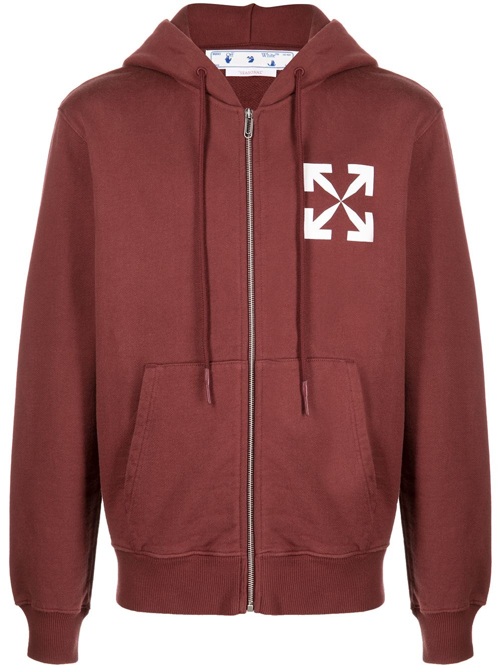 Arrows logo print zip-fastening hoodie hoodie - 1