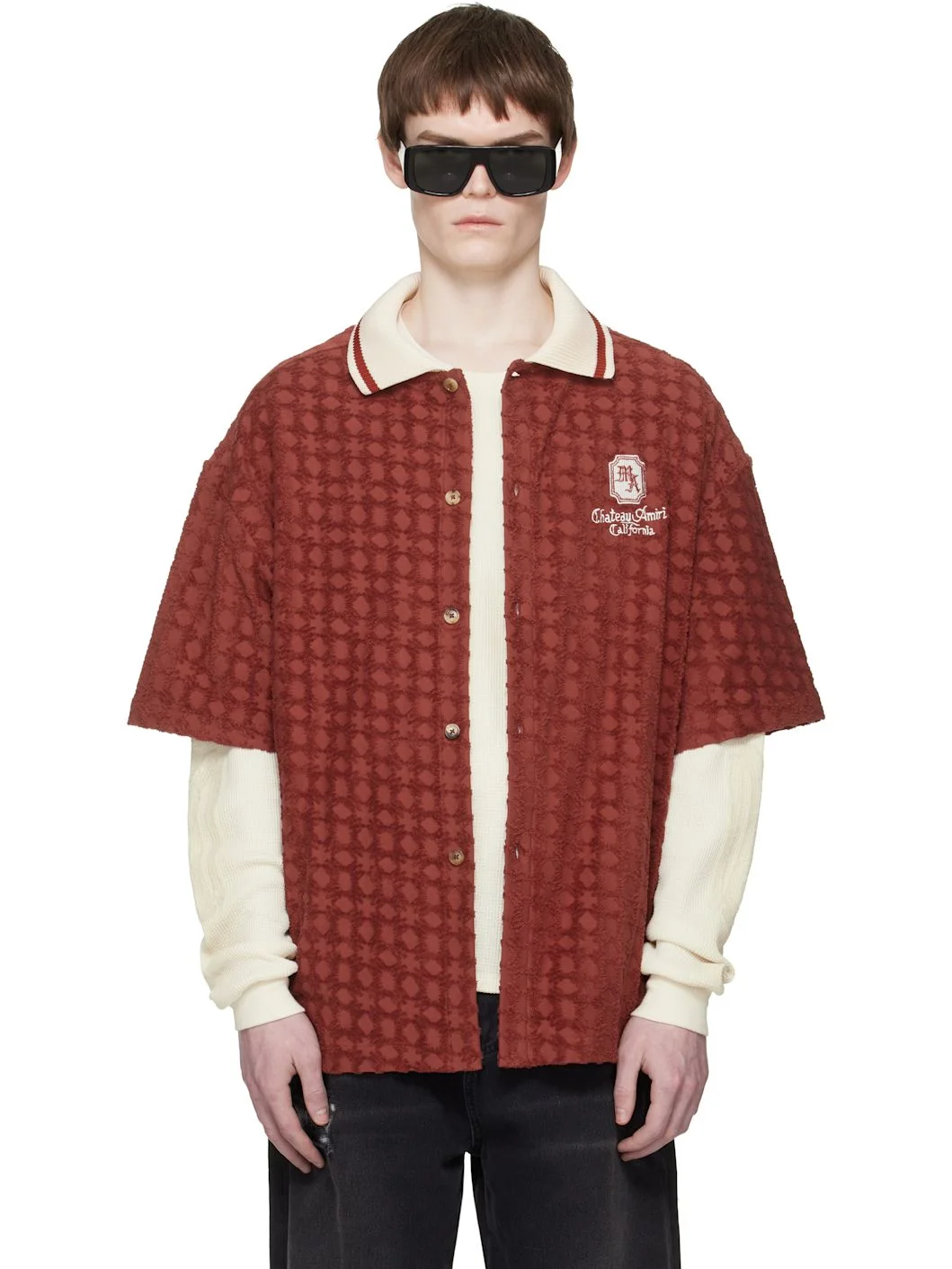 Red MA 'Chateau' Oversized Shirt - 1