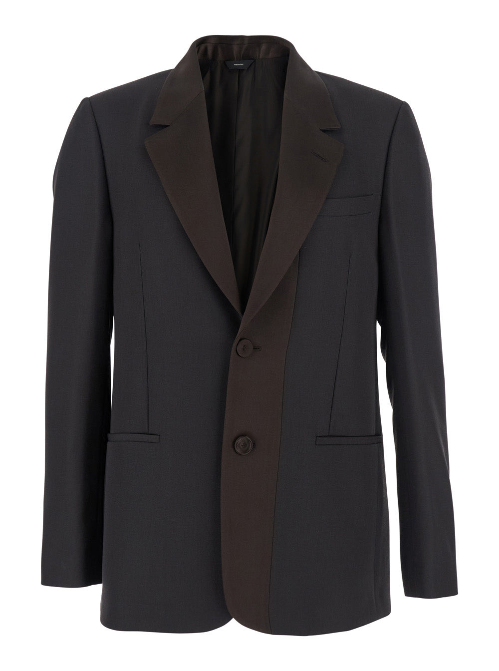 Fendi Men Brown Single-Breasted Jacket With Notched Revers In Wool Blend Man - 1