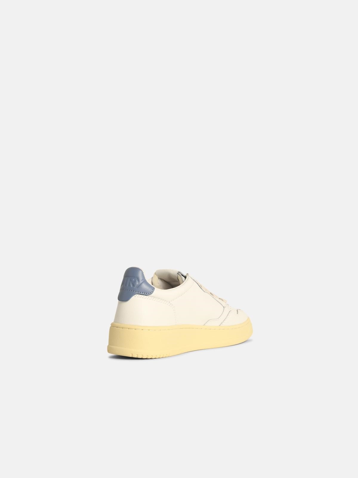 'MEDALIST LOW' WHITE AND LIGHT BLUE LEATHER SNEAKERS - 3