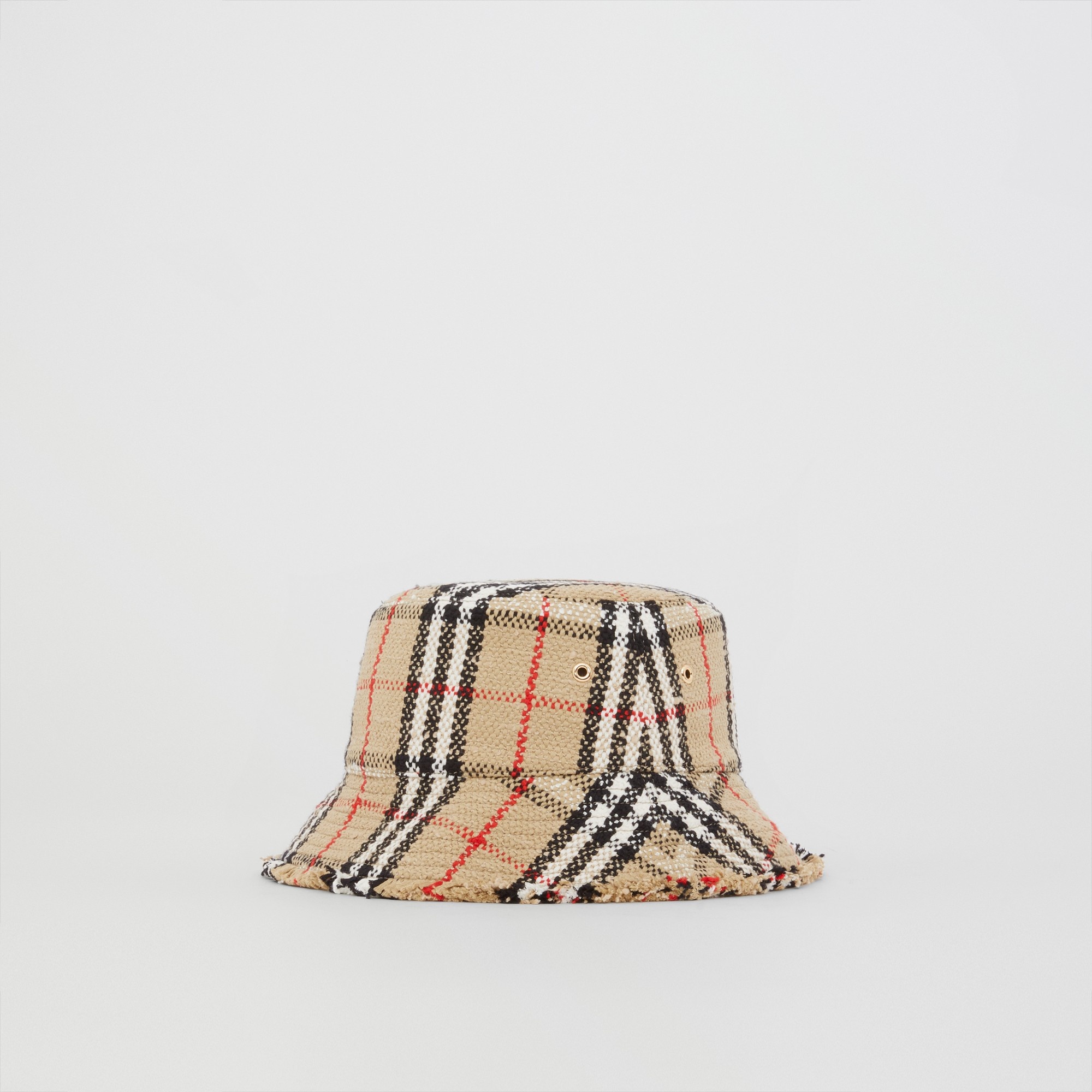 Check Bouclé Bucket Hat - 4