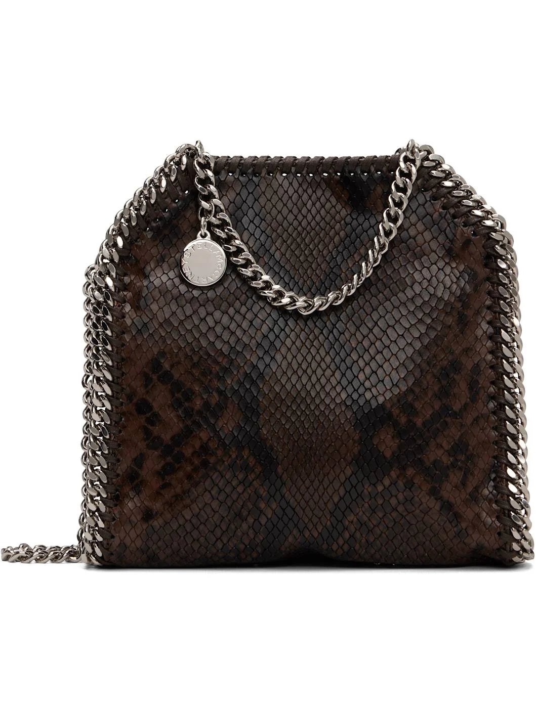Brown Falabella Snake Mini Tote Bag - 1