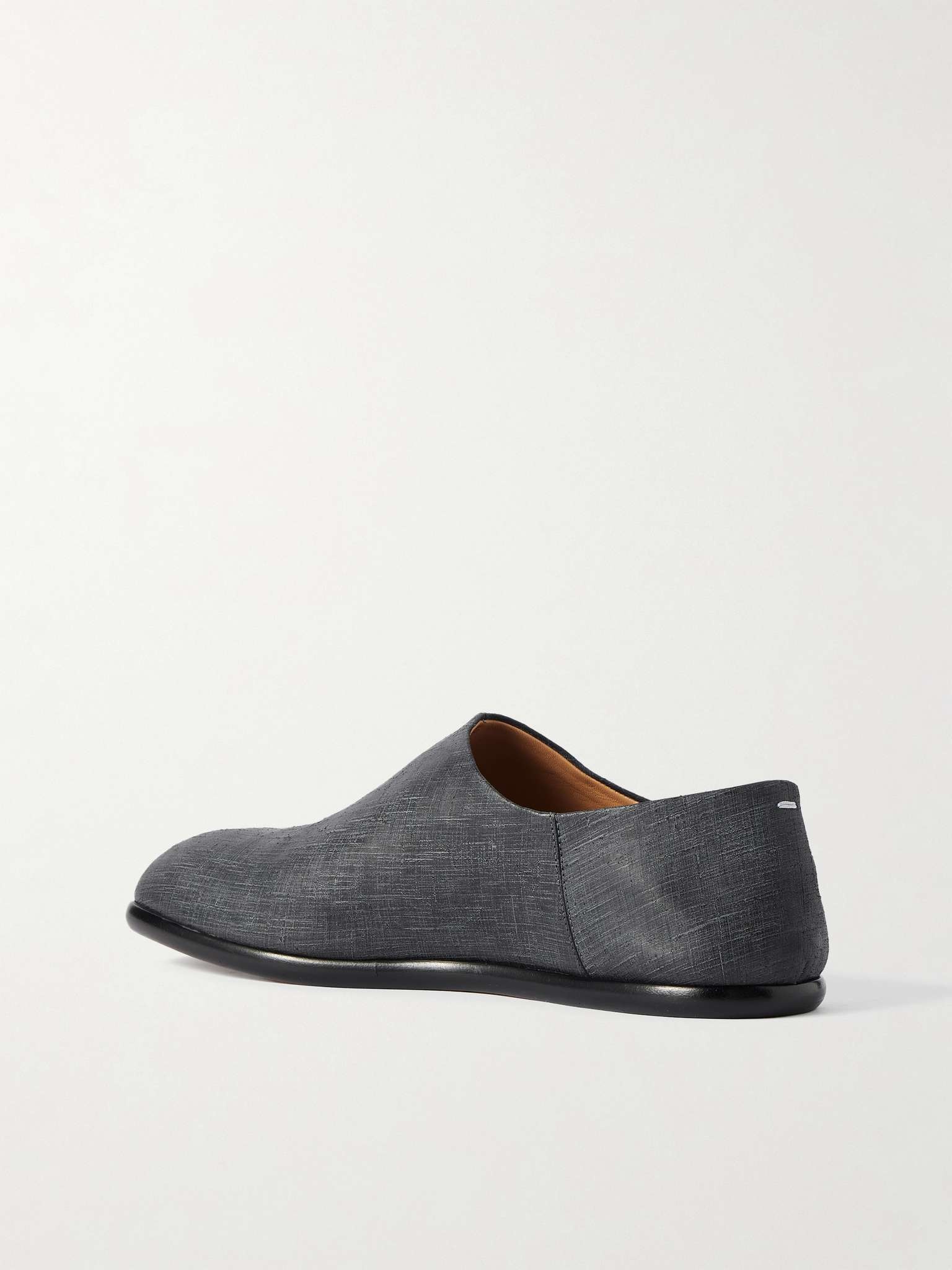 Tabi Split-Toe Collapsible-Heel Textured-Leather Loafers - 4
