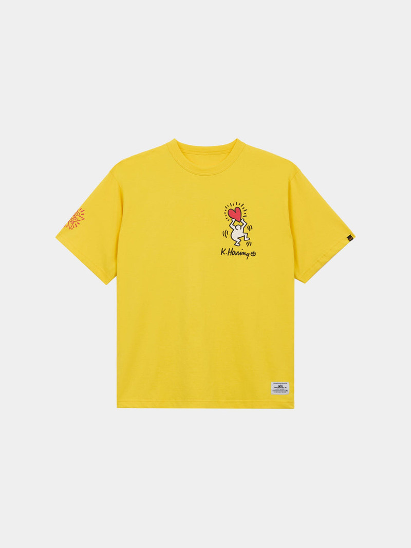 KEITH HARING X ALPHA GRAPHIC TEE "HEART MAN" 1
