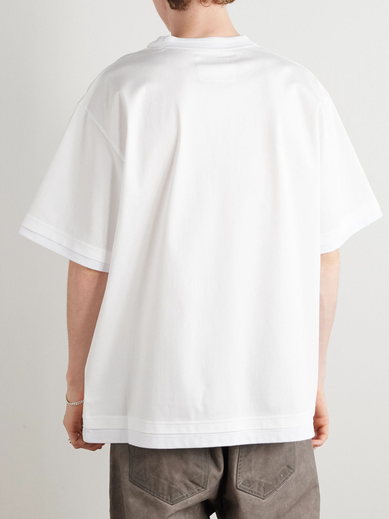 Layered Cotton-Jersey T-Shirt White 3