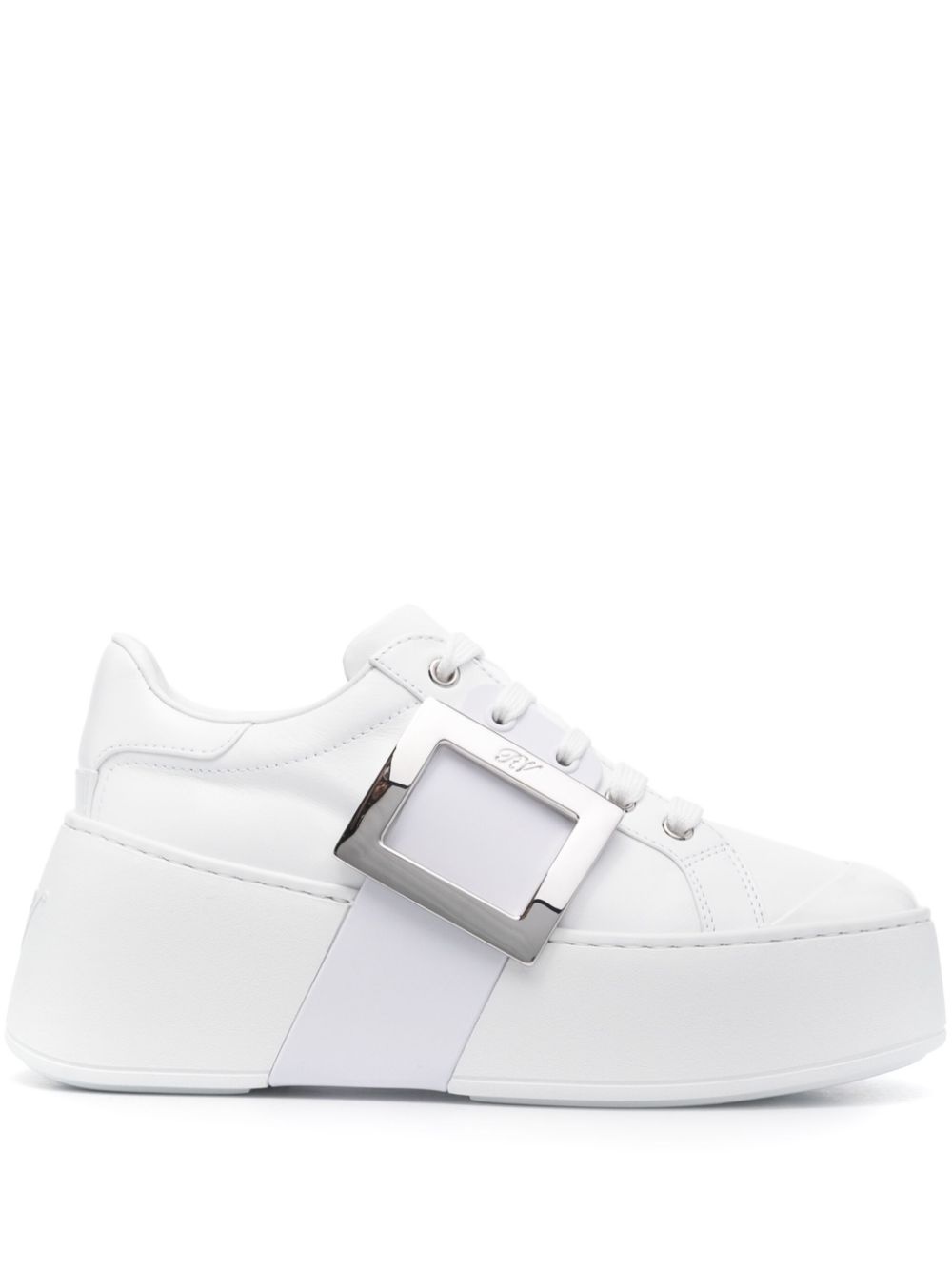 Roger Vivier Women Viv Skate High Leather Sneakers - 1