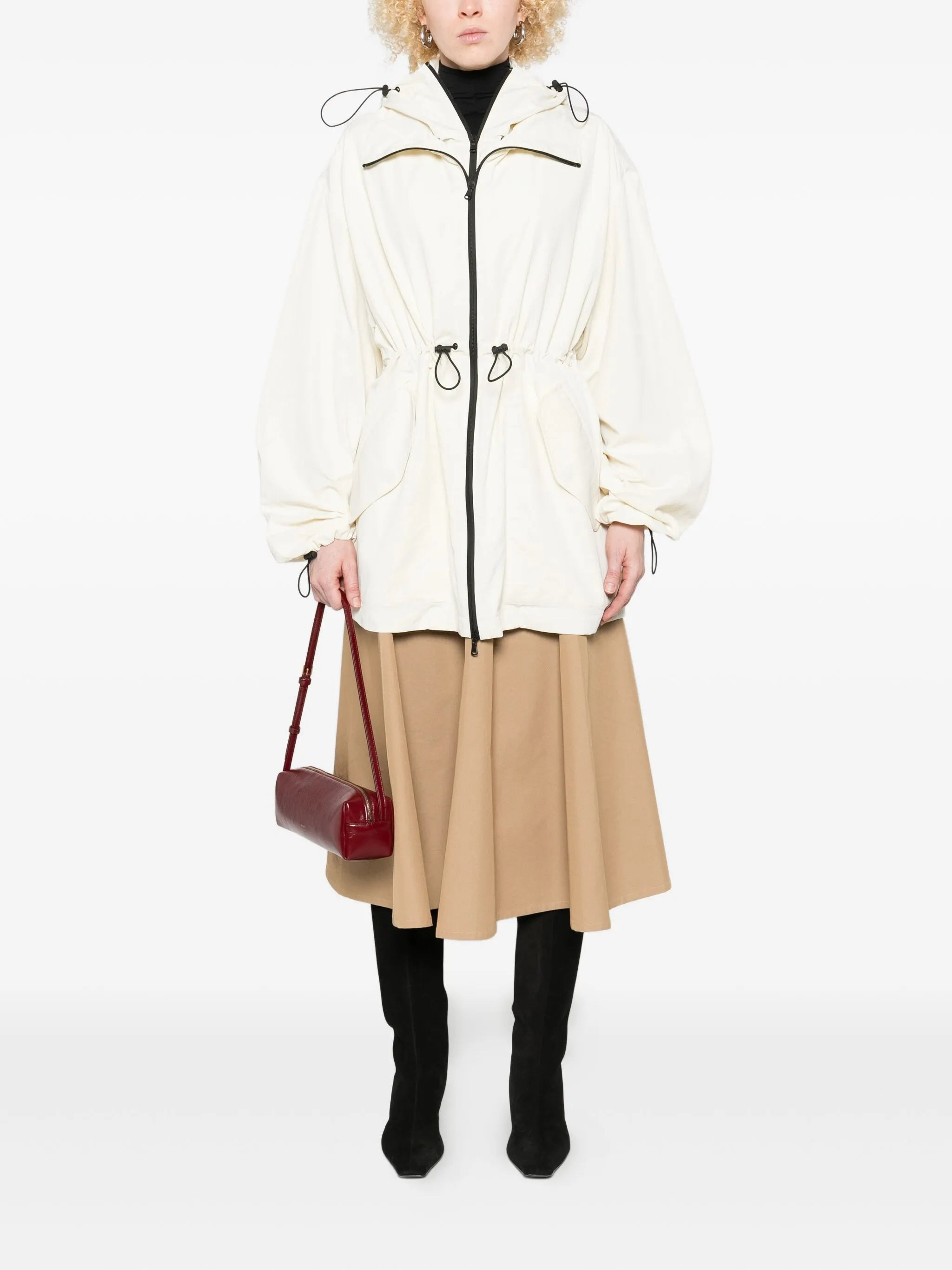 x RHW hooded drawstring coat - 2