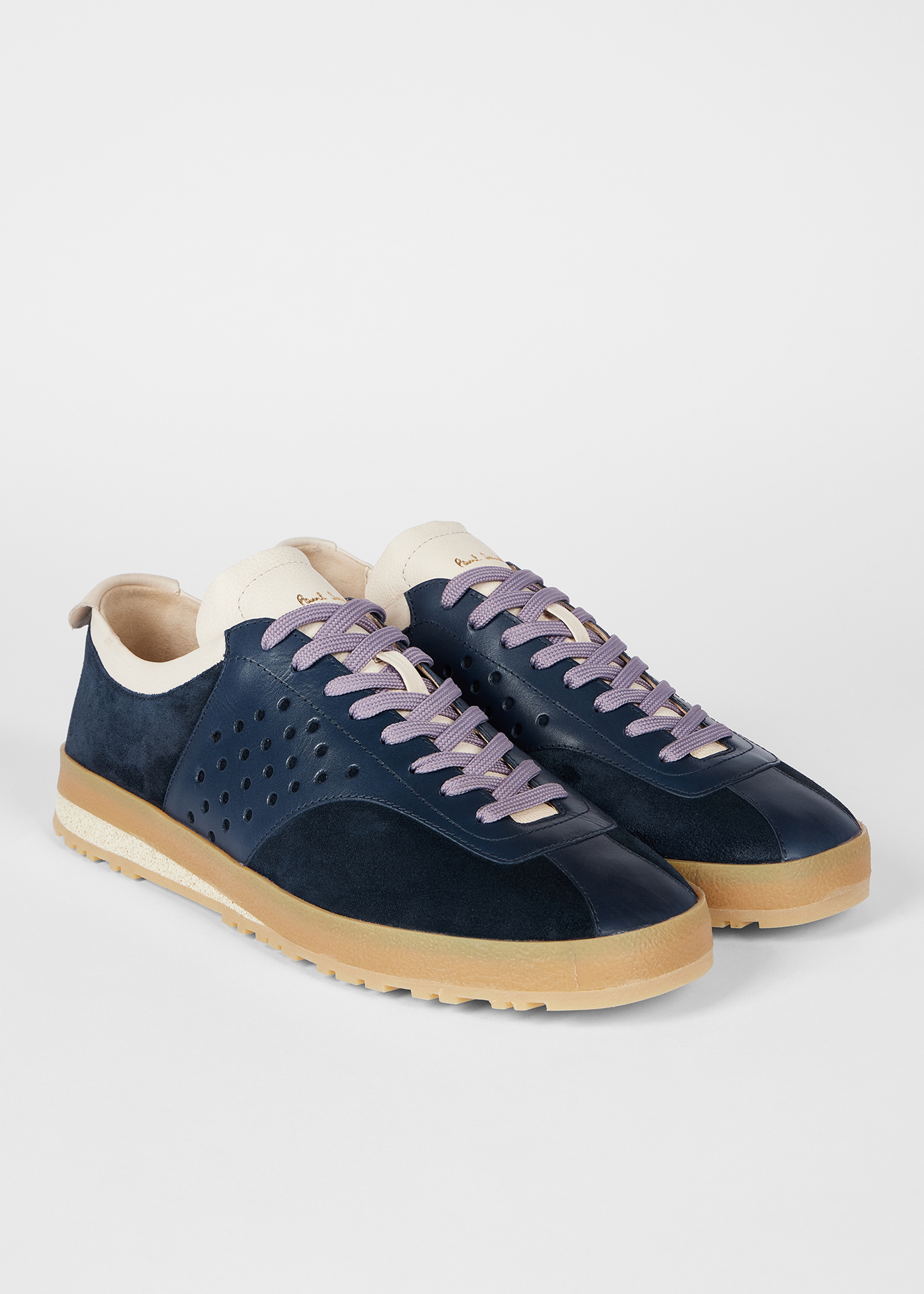 Dark Navy Leather 'Zephyr' Trainers - 4