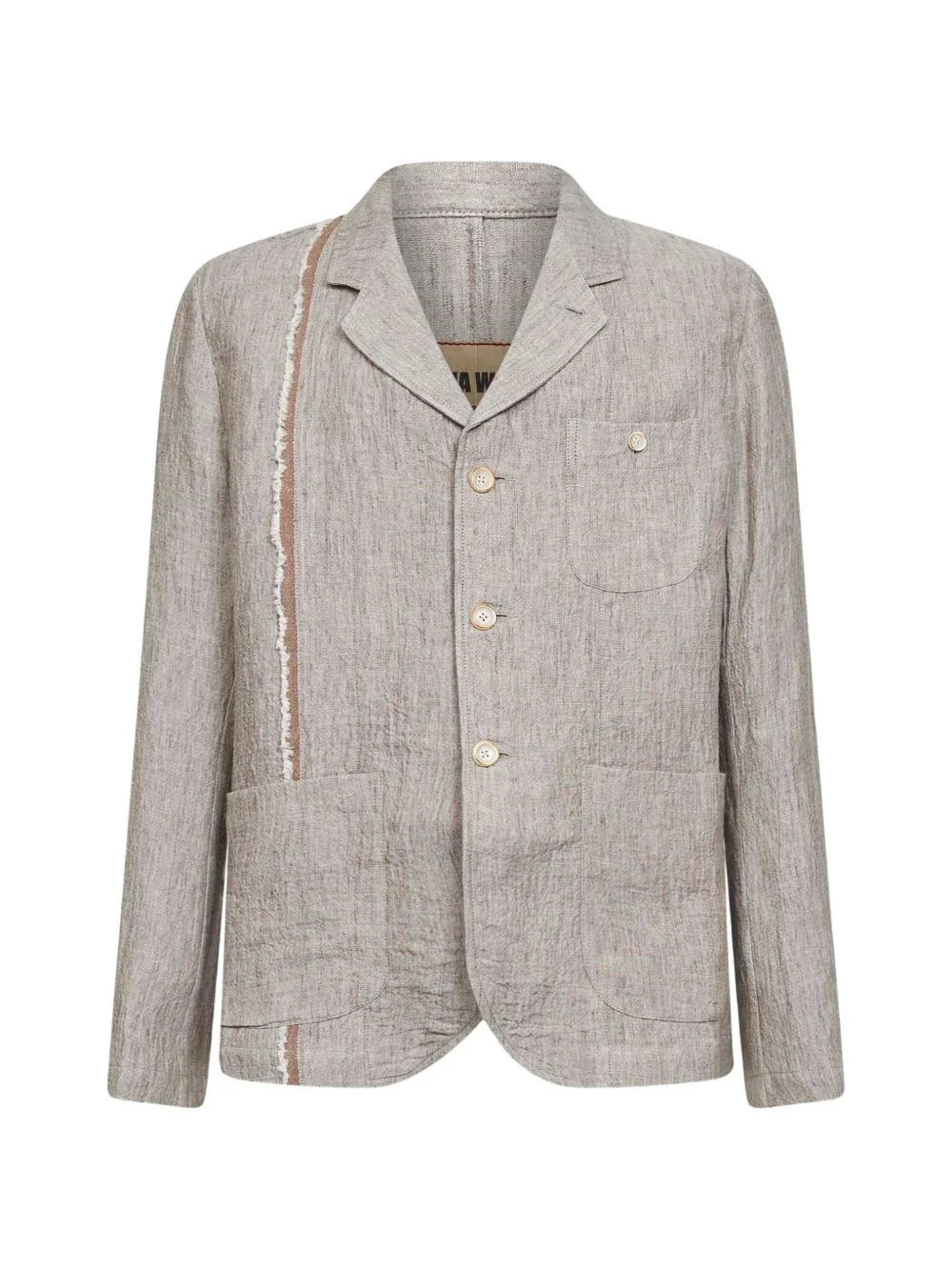 frayed-edge blazer - 1