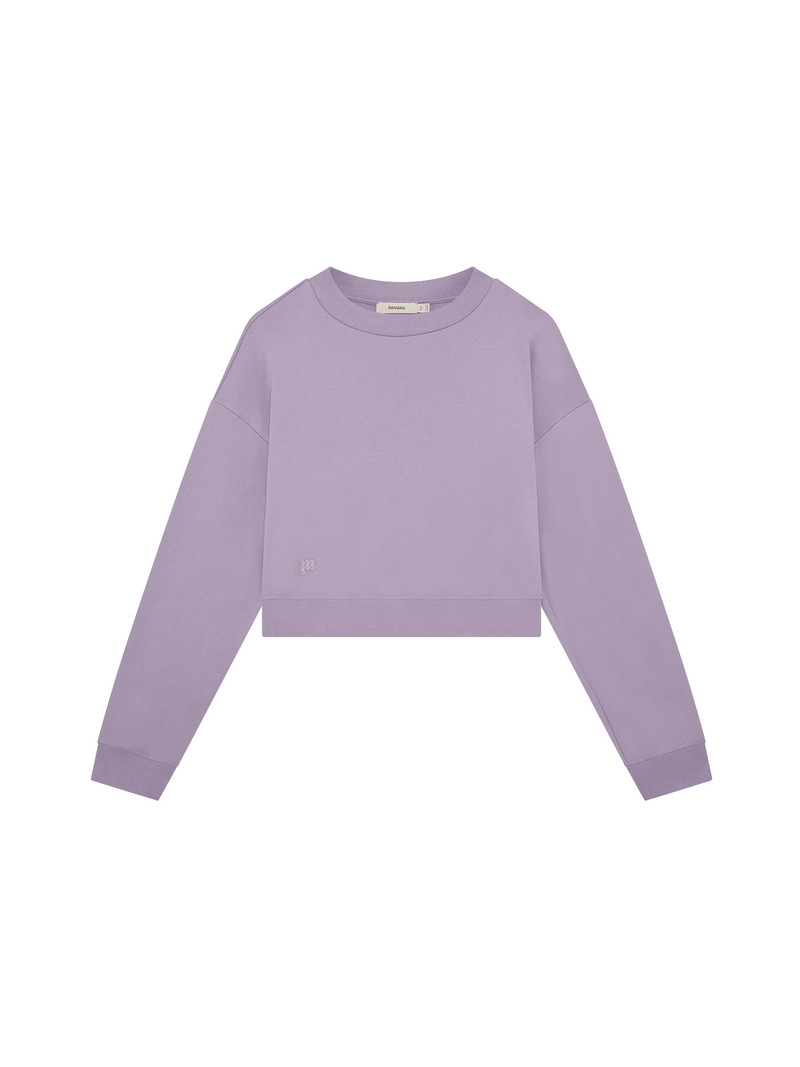 Womens Cropped Sweatshirt - Dusty Mauve 1