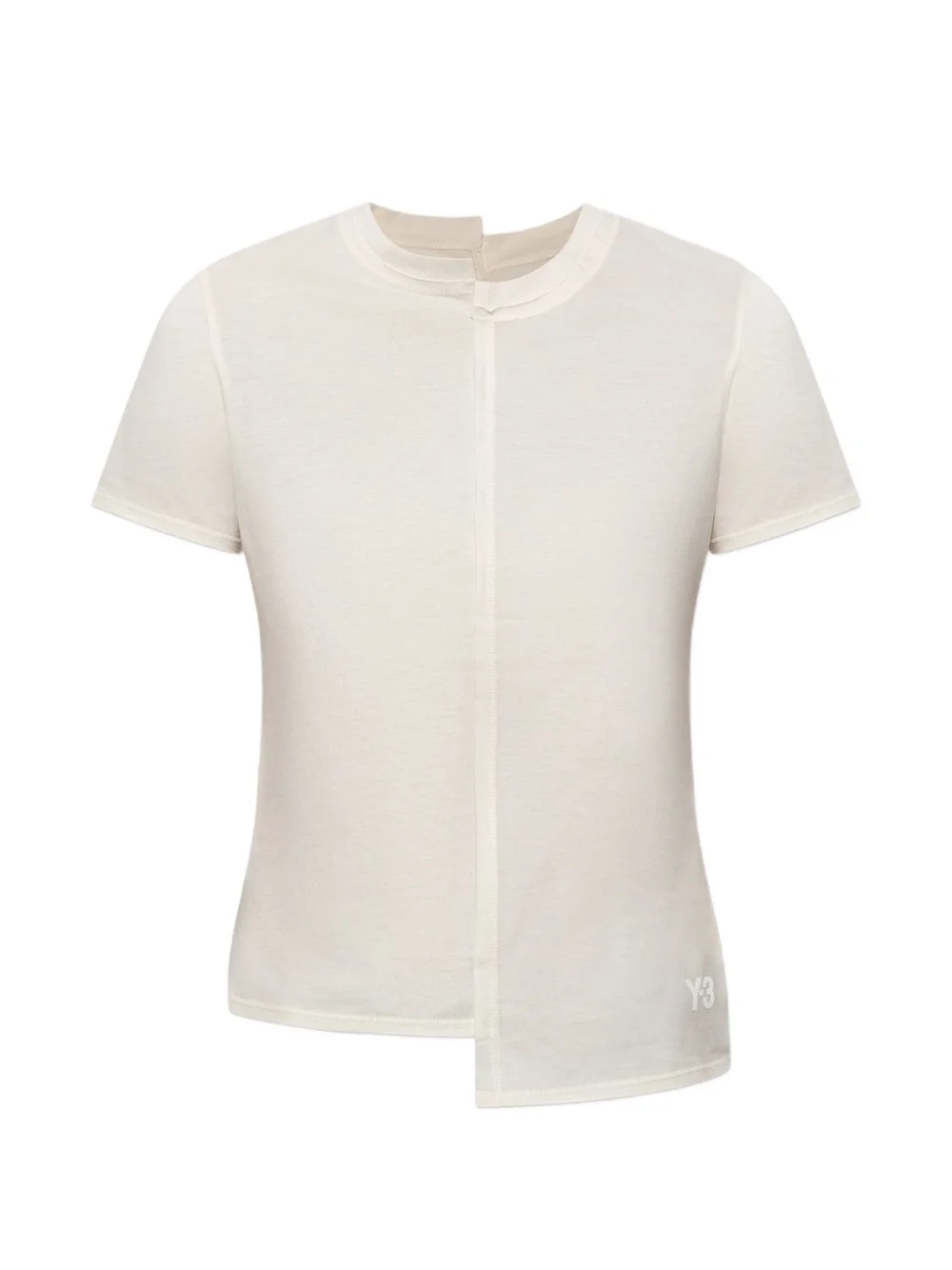 logo-print asymmetric t-shirt - 1