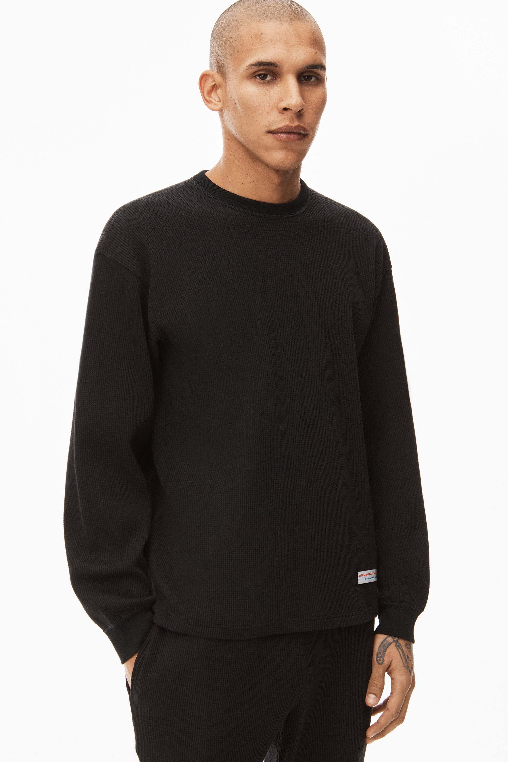 UNISEX LONG SLEEVE IN COTTON WAFFLE THERMAL - 3