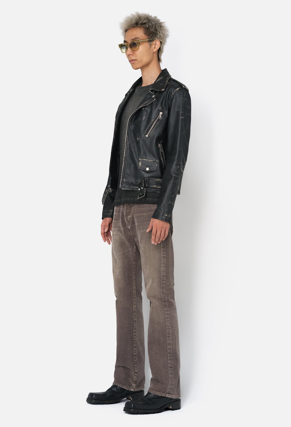 LEATHER MOTO JACKET - 4