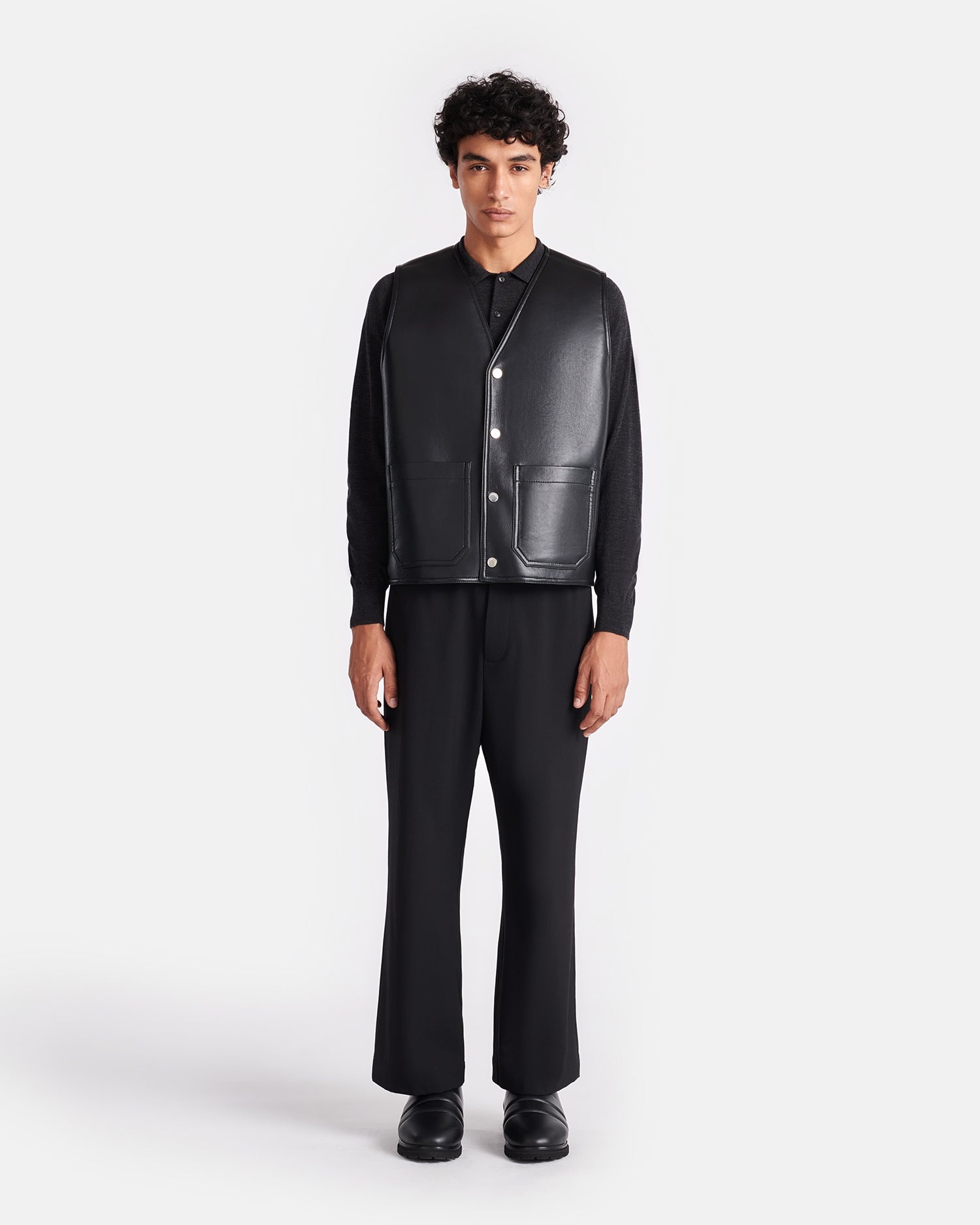 Reversible Bonded Shearling Vest - 4