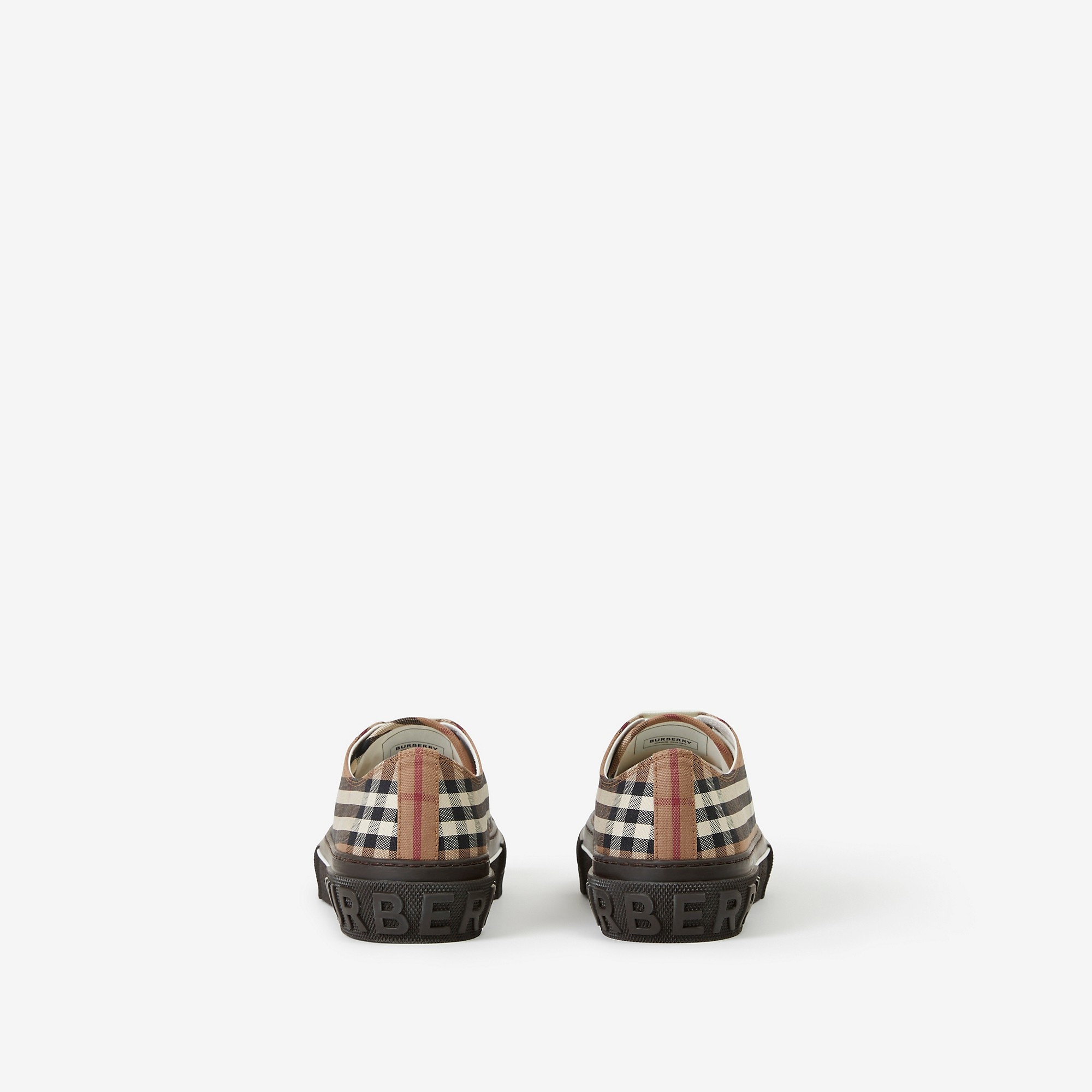 Vintage Check Cotton Sneakers - 3