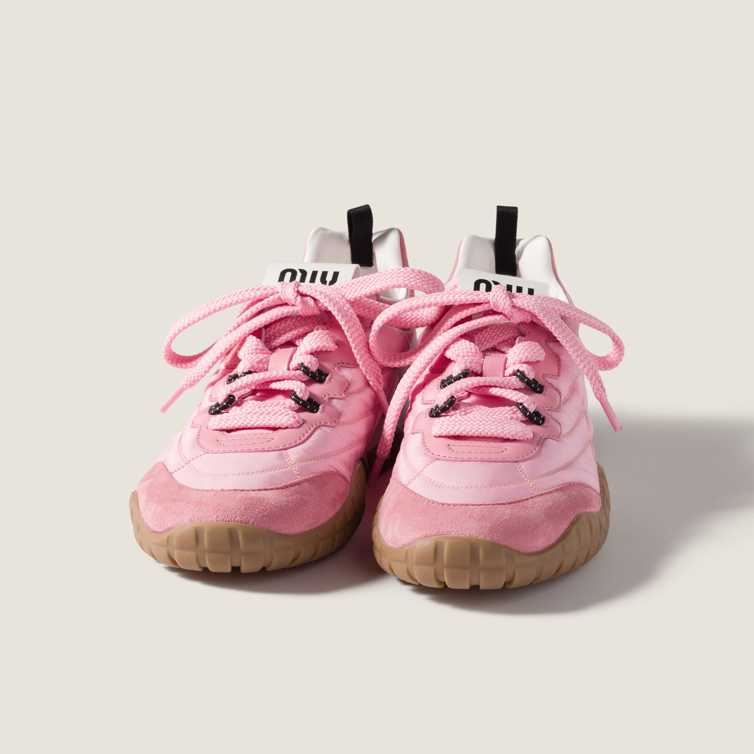 Tyre technical fabric and suede sneakers - 4