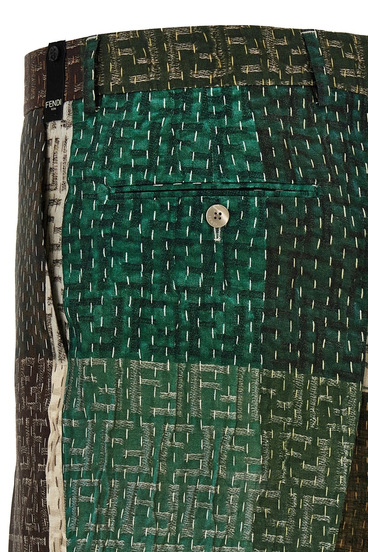 Fendi Men Patchwork Bermuda Shorts - 5