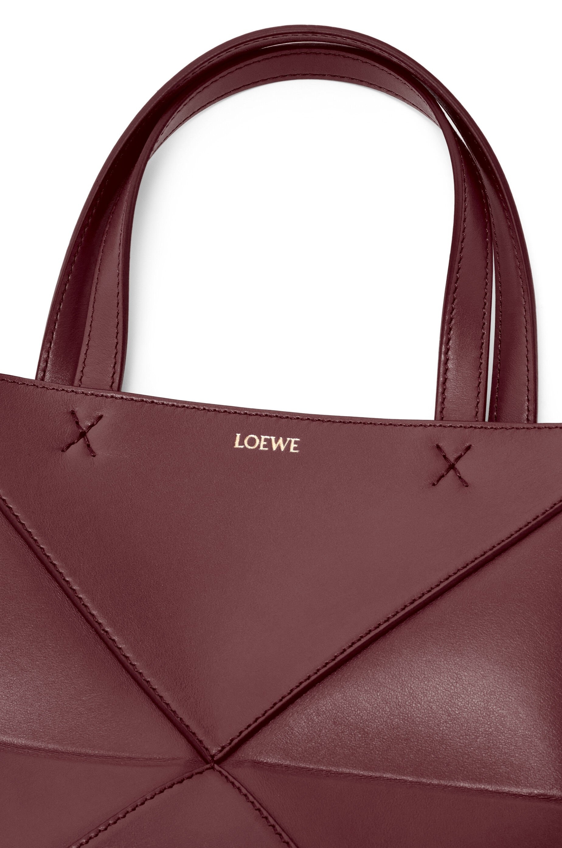 Mini Puzzle Fold Tote in shiny calfskin - 9