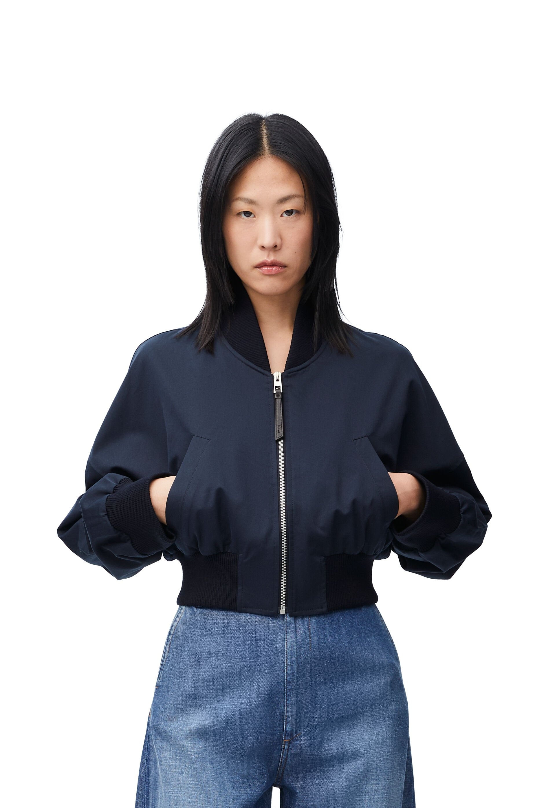 Bomber jacket in cotton and silk - 4