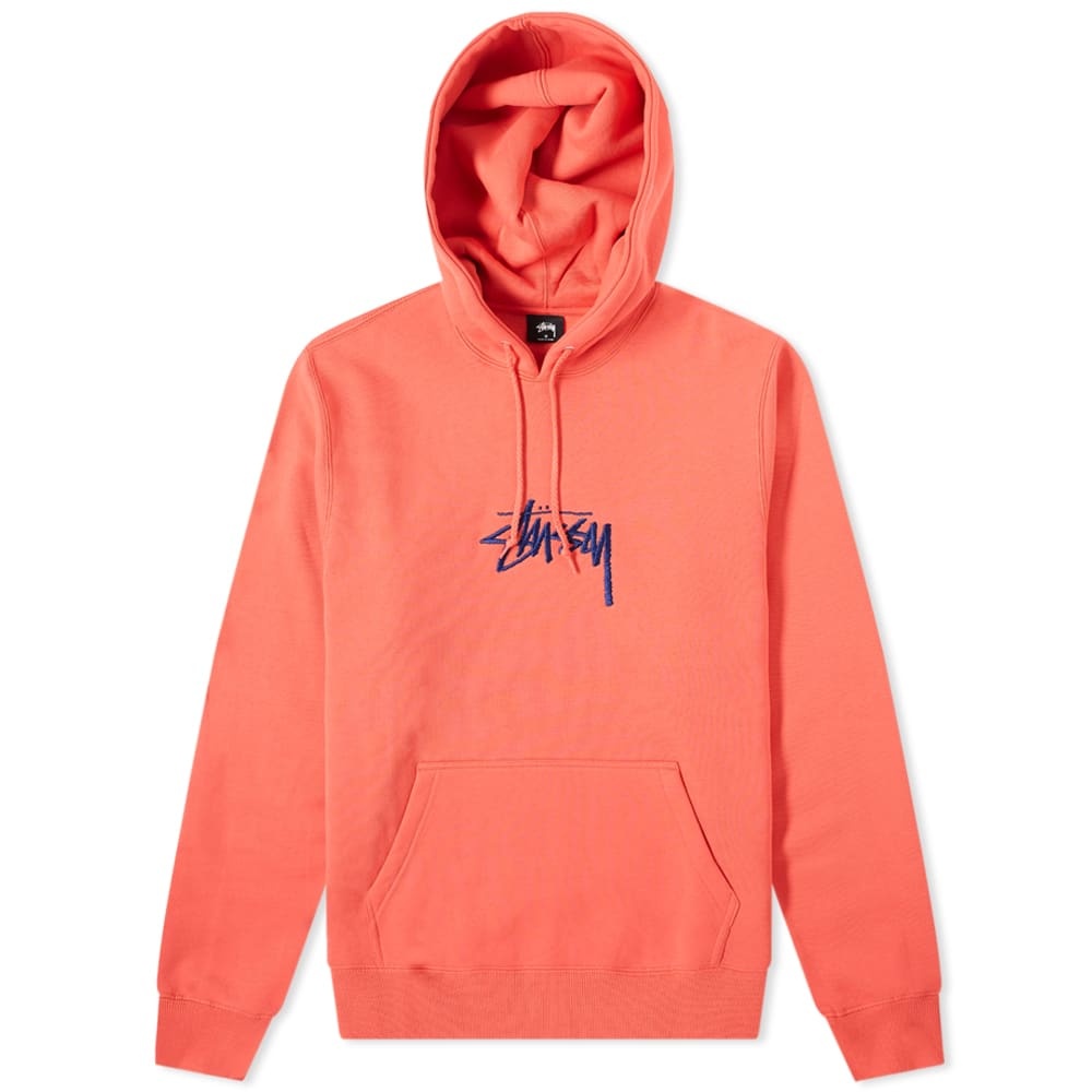 Stussy Stock Logo Applique Hoody - 1