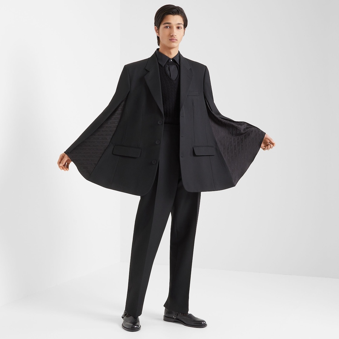Black wool jumper - 4