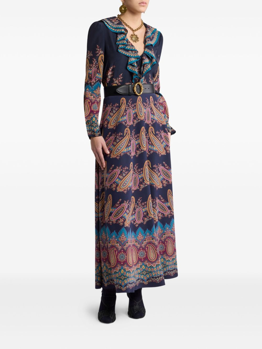 paisley-print maxi skirt - 2