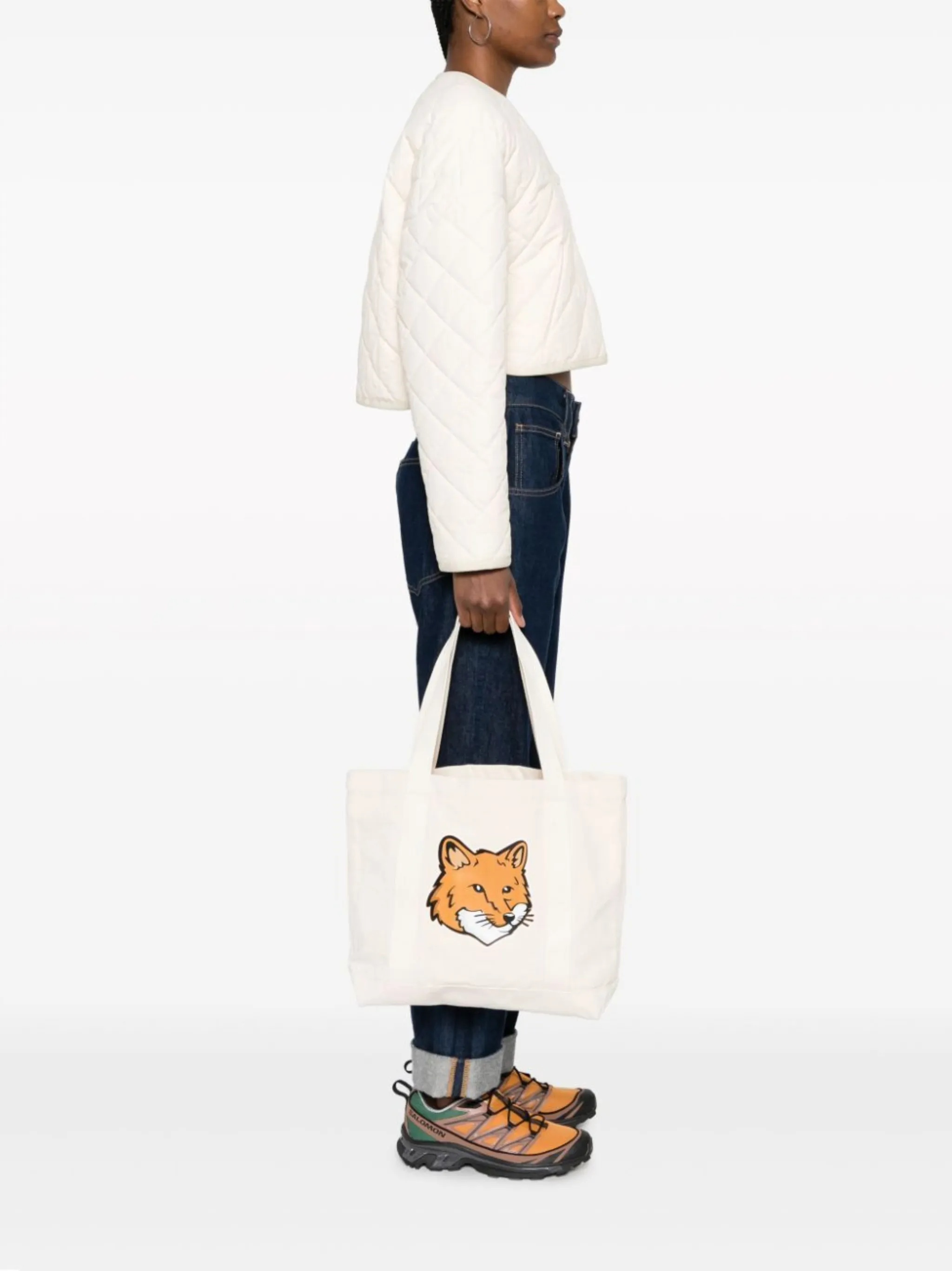 Maison Kitsuné Fox Head canvas tote bag | eraldo | REVERSIBLE