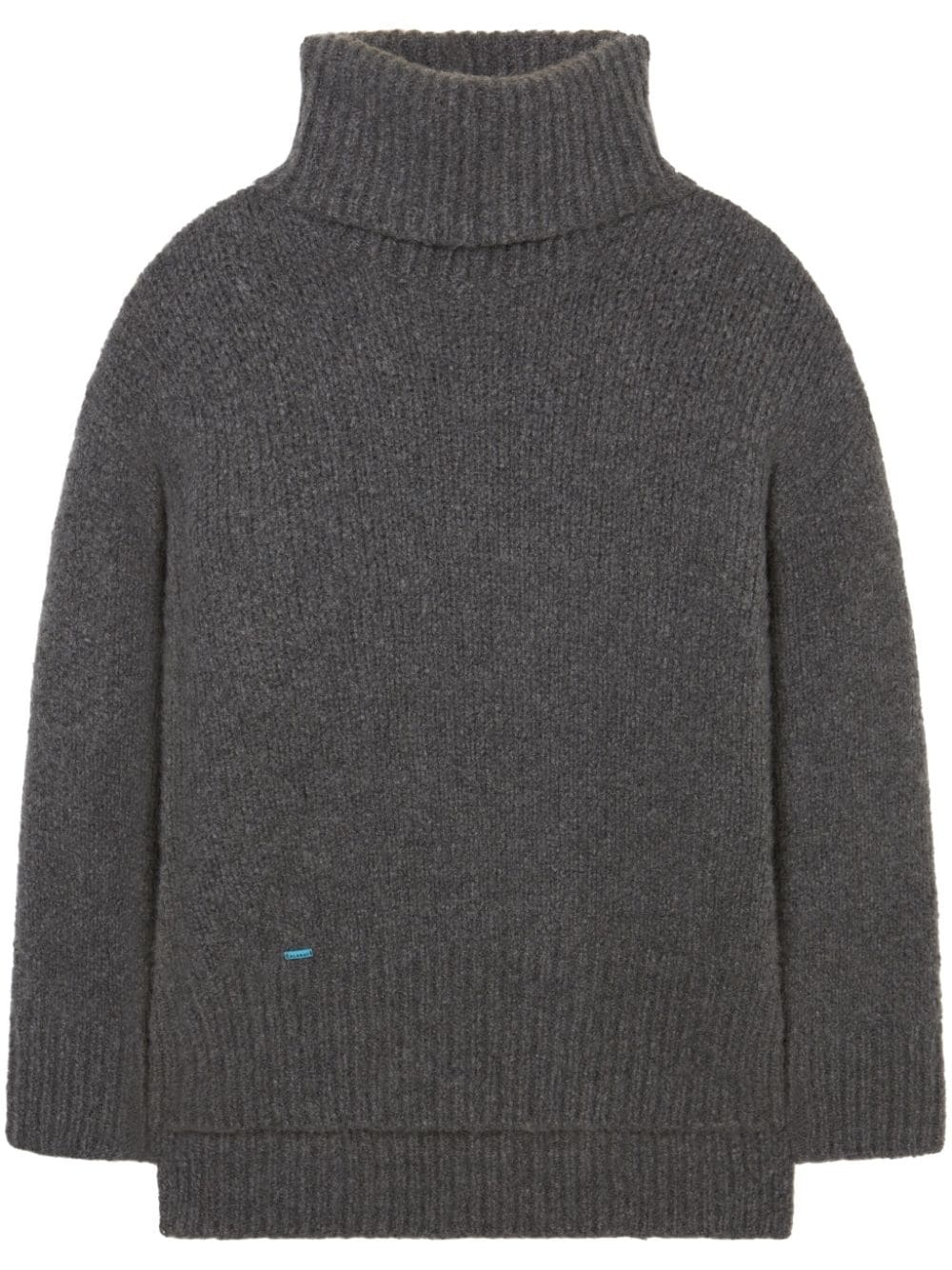 logo-tag roll-neck jumper - 1