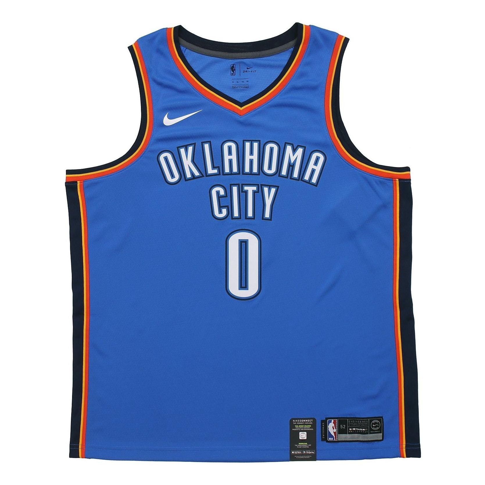 Nike Russell Westbrook Oklahoma City Thunder Swingman Jersey Mens Blue 864497-403 - 1