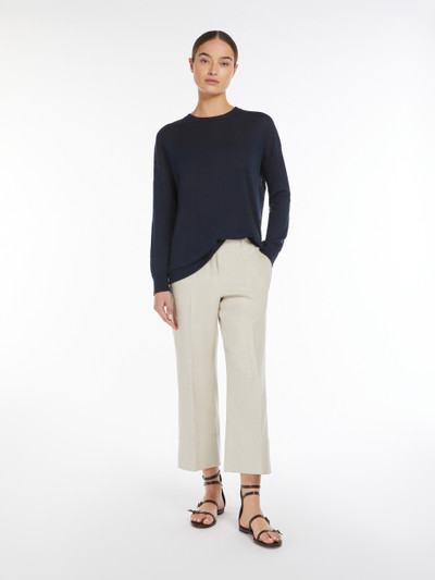 Max Mara CADICE Straight-fit linen and cotton trousers outlook