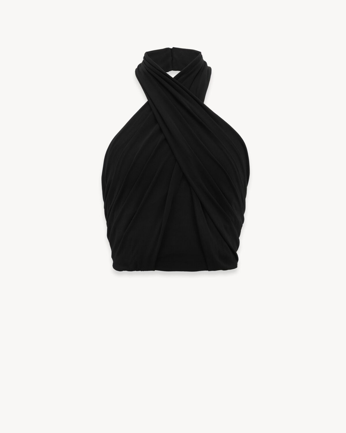 Draped ruched stretch-jersey halterneck top - 1