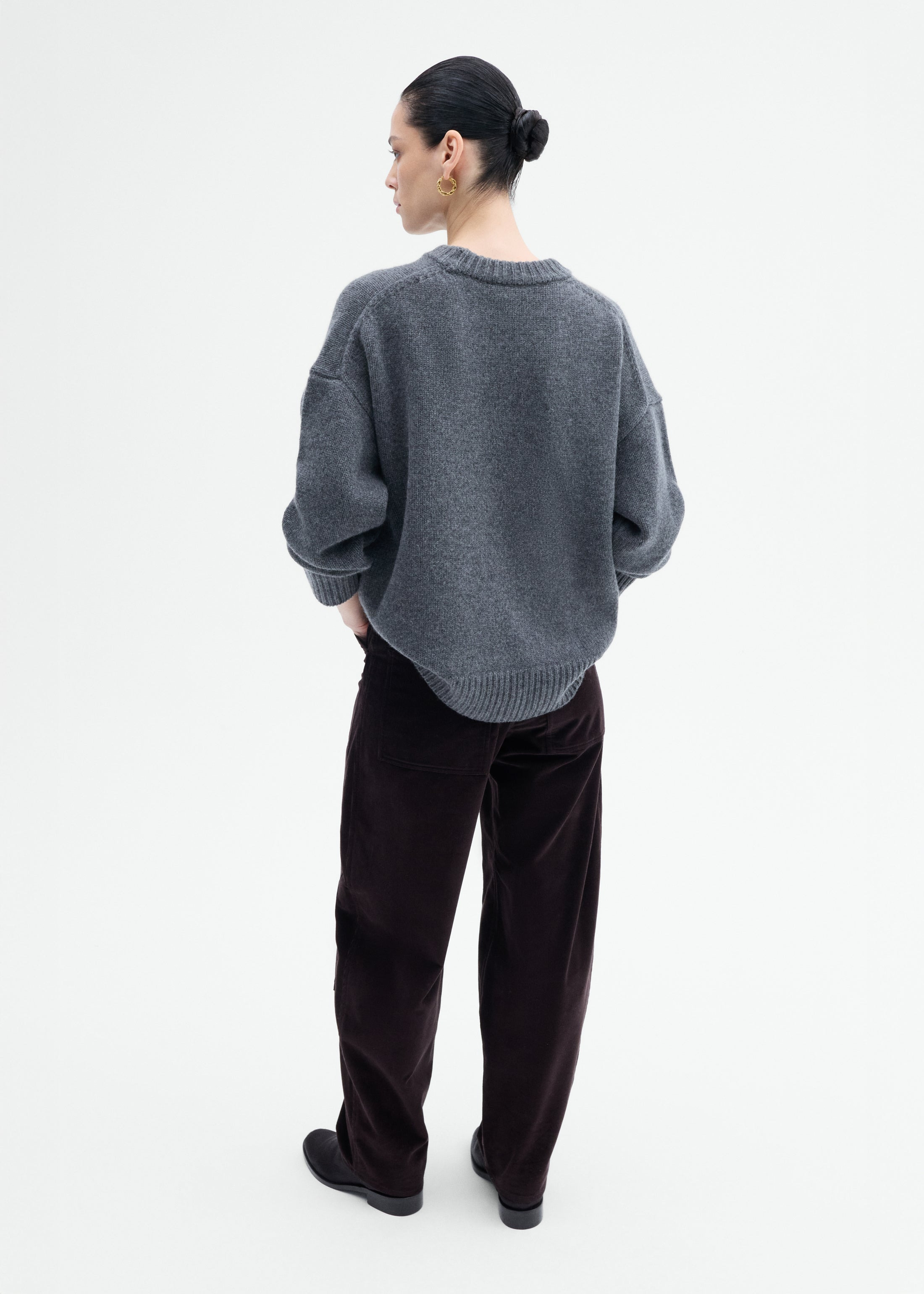 Boyfriend Crew Neck in Wool Cashmere - 4