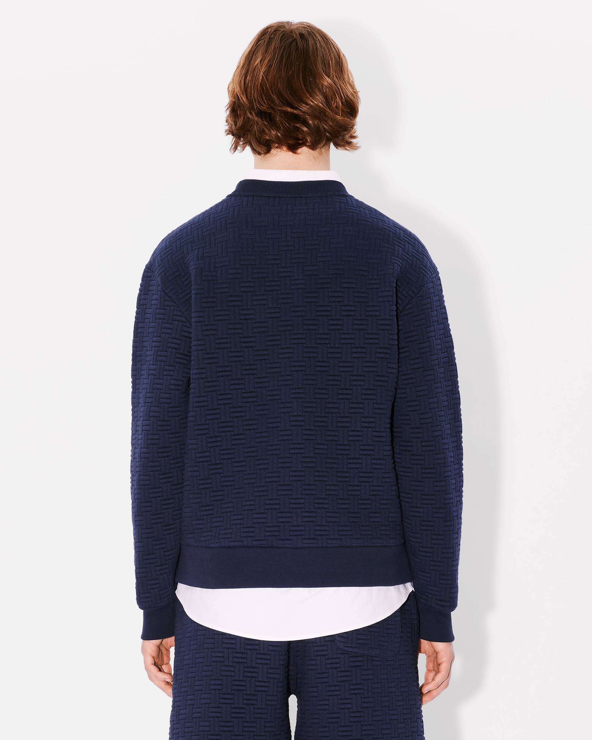 'KENZO Weave' embroidered classic sweatshirt - 4