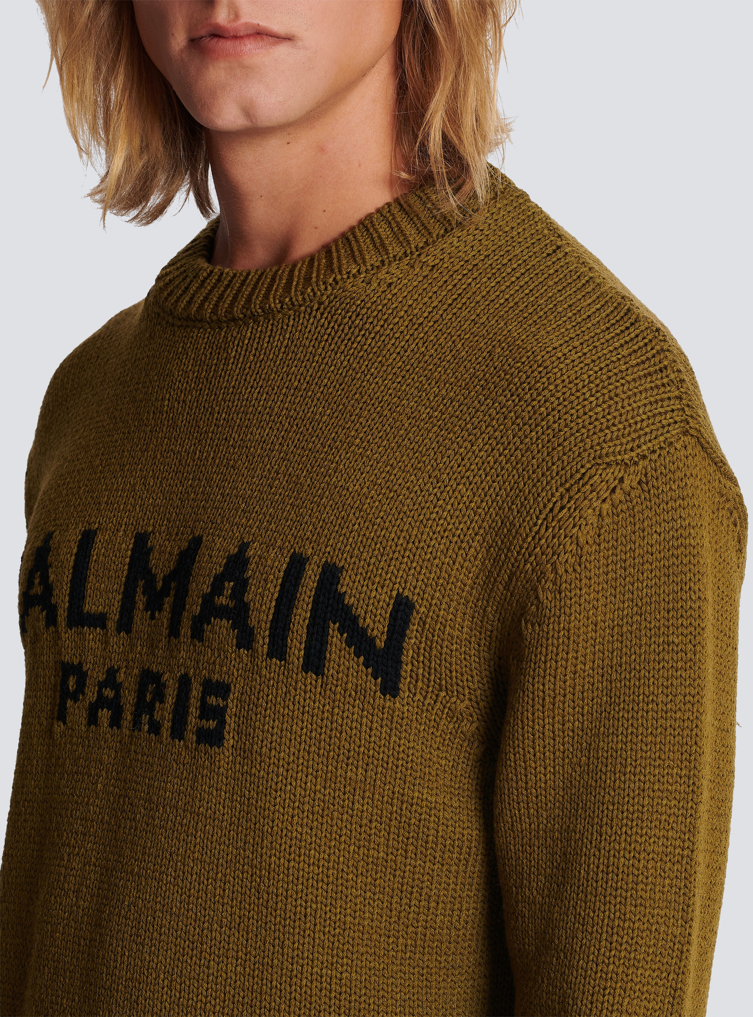 Wool jumper with Balmain logo - 7