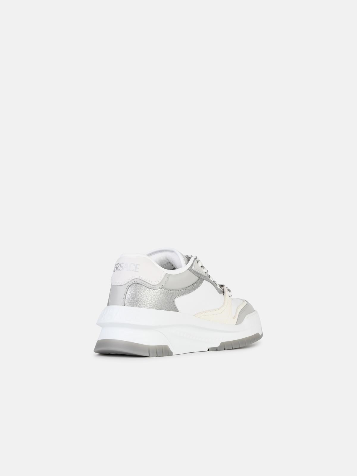 'ODISSERA' WHITE LEATHER SNEAKERS - 3