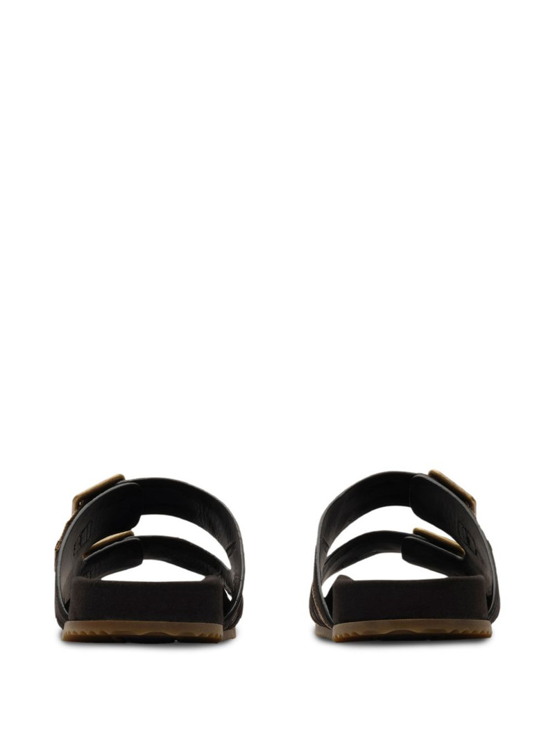 Burberry Check suede Urchin sandals outlook