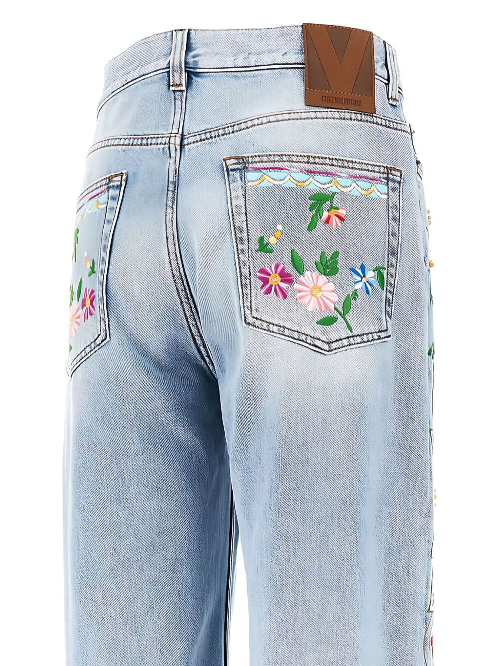 embroidered jeans - 4